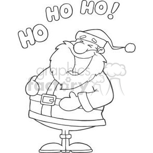3392-Laughing-Santa-Claus clipart. Commercial use image # 380941