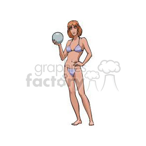 Woman volleyball player clipart. Royalty-free image # 381153