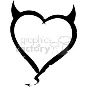 black devil heart clipart. Royalty-free image # 381697