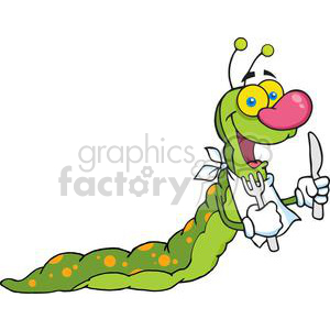 4109-Happy-Caterpillar-Mascot-Cartoon-Character clipart. Commercial use image # 382024