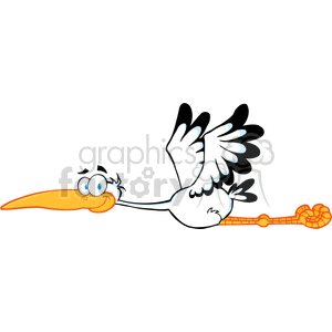 stork flying clipart. Royalty-free image # 382104