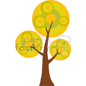cartoon tree in the fall clipart. Commercial use image # 382129