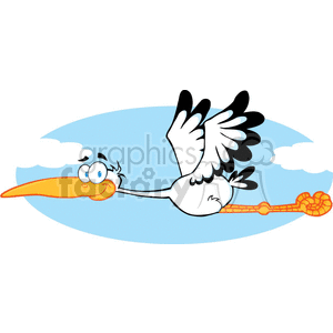 stork in the sky clipart. Commercial use image # 382149