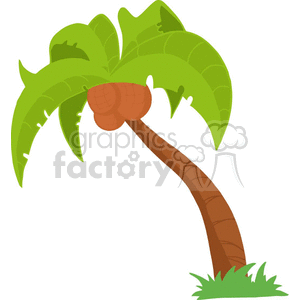 clipart - single palm tree.