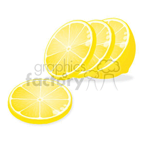 sliced lemons clipart.