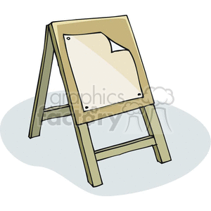 Cartoon artists easel  clipart. Commercial use image # 382514