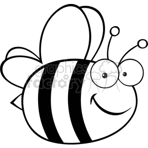 black bee clipart. Commercial use image # 383303