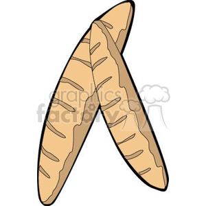 cartoon French bread clipart. Royalty-free image # 140813