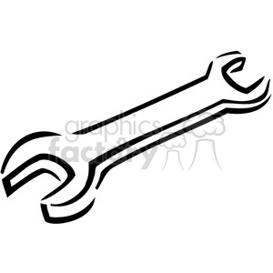black and white box wrench clipart. Commercial use image # 384949