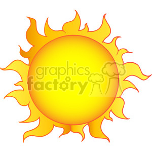 128912 RF Clipart Illustration Yellow Sun Shining clipart. Commercial use image # 385139