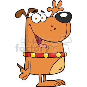 5192-Happy-Dog-Cartoon-Character-Waving-For-Greeting-Royalty-Free-RF-Clipart-Image clipart.