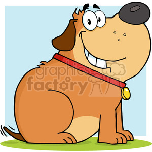 5217-Happy-Fat-Dog-Cartoon-Mascot-Character-Royalty-Free-RF-Clipart-Image clipart. Royalty-free image # 386283