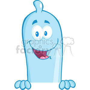 5165-Happy-Condom-Over-A-Sign-Royalty-Free-RF-Clipart-Image clipart. Commercial use image # 386353