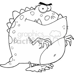 5093-Dinosaur-Cartoon-Character-Royalty-Free-RF-Clipart-Image clipart. Commercial use image # 386373