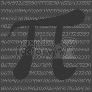 gray pi symbol clipart. Commercial use image # 386439