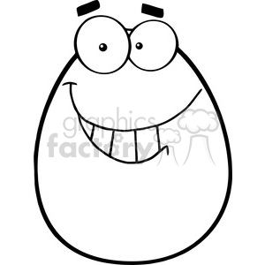 Clipart of Smiling Egg Cartoon Character clipart. Royalty-free image # 386976