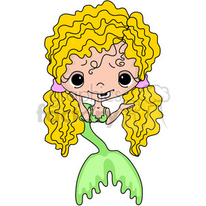 cartoon mermaid clipart. Royalty-free image # 387317
