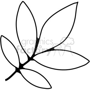Shagbar Hickory Leaf clipart. Royalty-free image # 387478