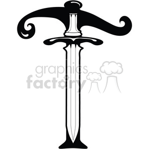 Letter T Sword clipart. Commercial use image # 387696