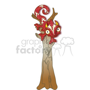 Chameleon in Tree 01 clipart. Royalty-free image # 387735
