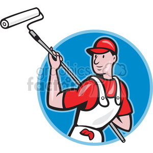 painter paint roller side CIRC clipart. Royalty-free image # 388132