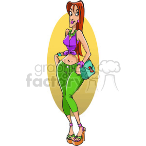 female cartoon character clipart. Commercial use image # 388420