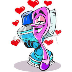 toothbrush toothpaste teeth clean dental love Valentines small listening funny cartoon hug hugging hygiene