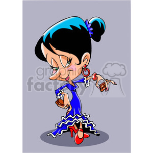 cartoon female clap dancer clipart. Commercial use image # 390671