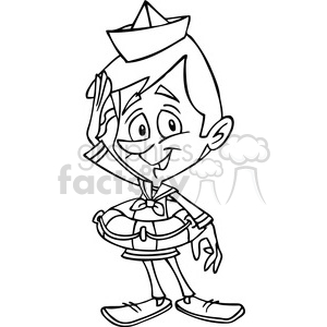 cartoon funny character sailor military soldier
