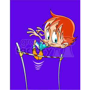 cartoon high jumper clipart. Commercial use image # 390772