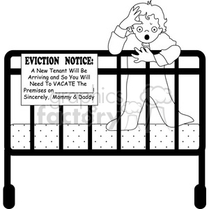 Baby Eviction Notice clipart.