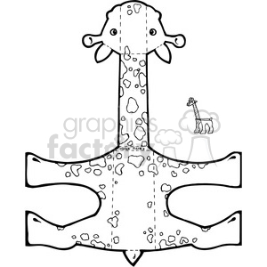 Giraffe Stand Up Figure clipart. Royalty-free image # 391570