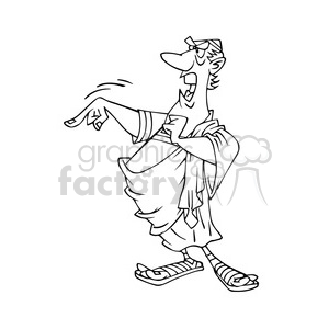 Senador Romano bw cartoon caricature clipart. Commercial use image # 391702