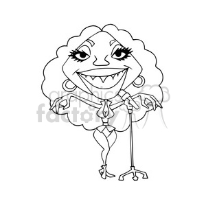 Beyonce bw cartoon caricature clipart. Commercial use image # 391722