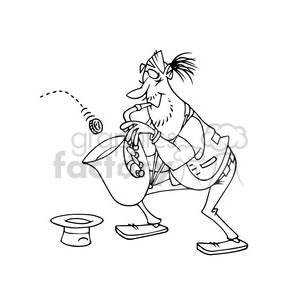 Saxofonist bw cartoon caricature clipart. Commercial use image # 391732