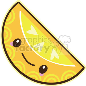 cartoon cute character funny lemon orange fruit