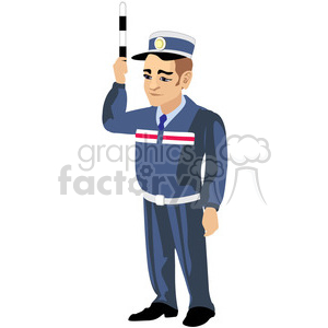 clipart - police officer traffic control.