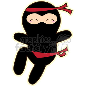 cartoon Ninja illustration clip art image