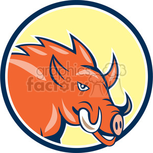 razorback ready charge hog clipart. Royalty-free image # 394465