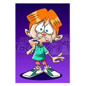 cartoon funny silly comics character mascot mascots cry upset sad scared boy crying funeral