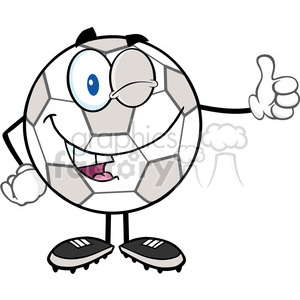 sports cartoon soccer ball