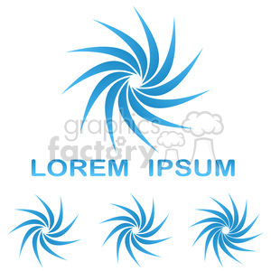 logo template curved 007 clipart.
