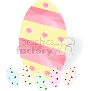 pink yellow Easter Egg clipart. Royalty-free image # 397960