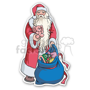 christmas santa v3 sticker clipart. Royalty-free image # 400434