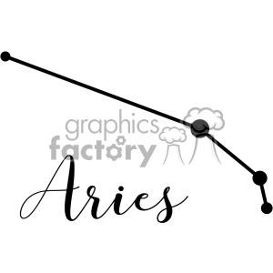 Constellations ARI Arietis the Ram Aries vector art GF clipart.