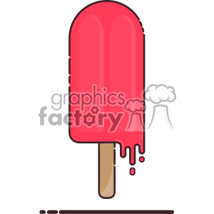 Ice cream stick flat vector icon design clipart.