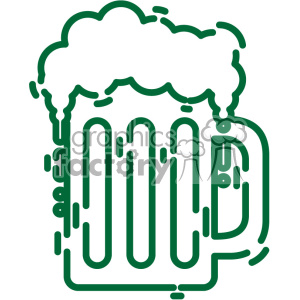 clipart - beer mug St Patricks Day flat vector design GF.