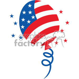4th of july party balloon vector icon clipart.