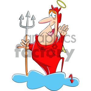 cartoon angel in a devil costume clipart. Royalty-free image # 404172