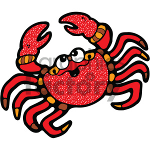 clipart - cartoon vector crab 003 c.